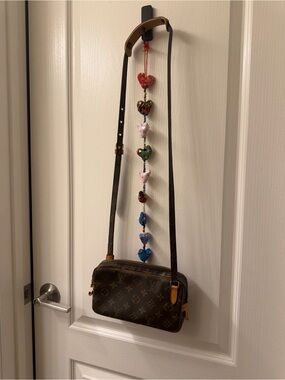 Louis Vuitton Brown Monogram Crossbody with Tan Trim